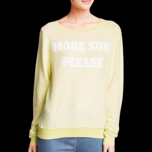 WILDFOX More Sun Please Oversized Ultra Soft Sweatshirt Jumper - Picture 1 of 7